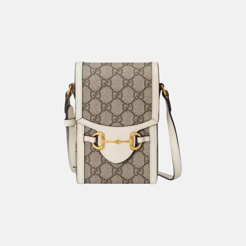 GUCCI Horsebit 1955 Mini Bag | 古馳 電話袋 (White)