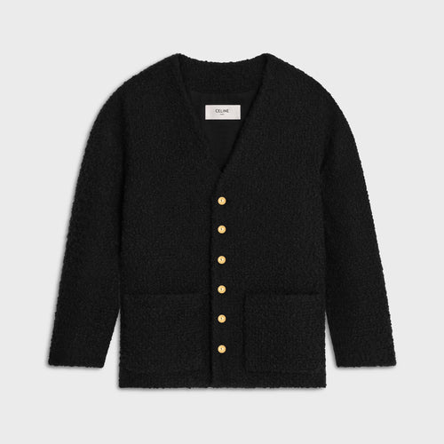 CELINE Oversized jacket in Bouchle Tweed Cashmere Black | 賽琳 外套 (黑色)