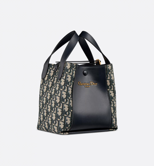 CHRISTIAN DIOR Small Signature Bucket Bag | 迪奧 水桶袋 (藍色)