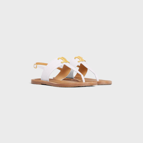 CELINE Lympia Triomphe Thong | 賽琳 涼鞋 (White)