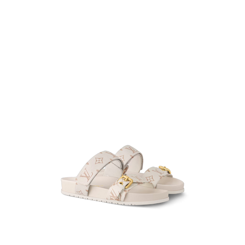 LOUIS VUITTON 1ACHYM  Bom Dia Flat Comfort Mules | 路易威登 涼鞋 (米色)