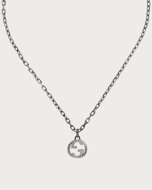 GUCCI Gucci Interlocking Pendant Necklace | 古馳 頸鏈 (銀色)