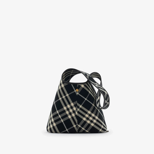 BURBERRY Small Check Shoulder Bag Black | 博柏利 手袋 (細碼/黑色)