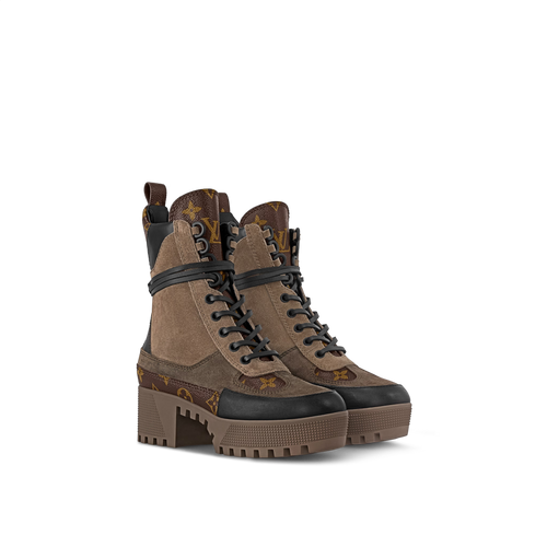 LOUIS VUITTON 1A4XY1 Women's Laureate Desert Boot | Louis Vuitton ankle boots (brown and black)