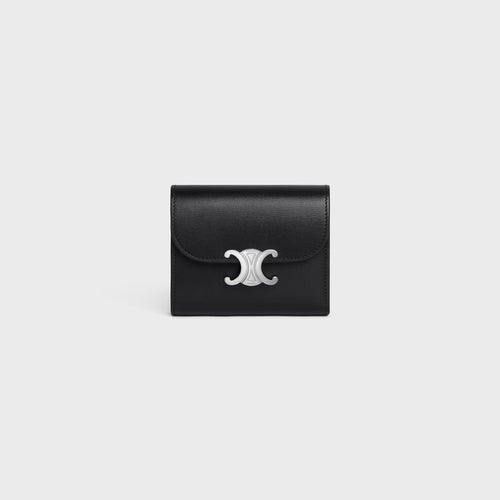 CELINE Small Wallet Triomphe Shiny Calfskin | 賽琳 牛皮凱旋門銀包 (多色)