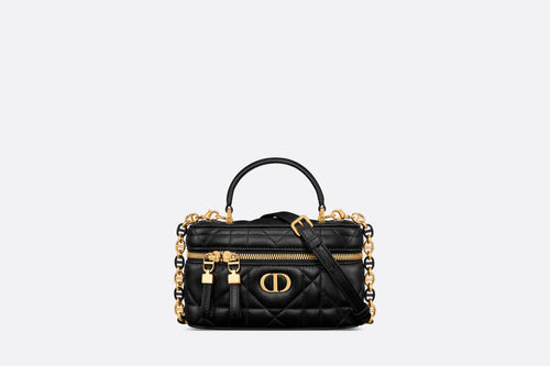 CHRISTIAN DIOR Caro Mini Vanity Case | 迪奧 迷你化妝盒袋 (Black)