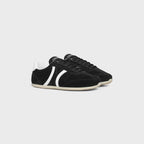 CELINE Jogger low lace-up sneaker with Triomphe in Suede Calfskin | 賽琳 麂皮小牛皮 Triomphe 慢跑低筒綁帶運動鞋（黑色）