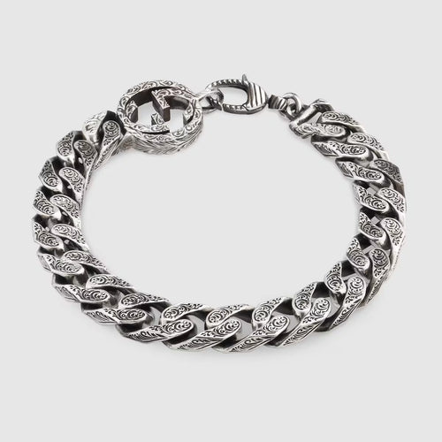 GUCCI Interlocking Thick Chain Bracelet | 古馳 手鏈 (銀色)