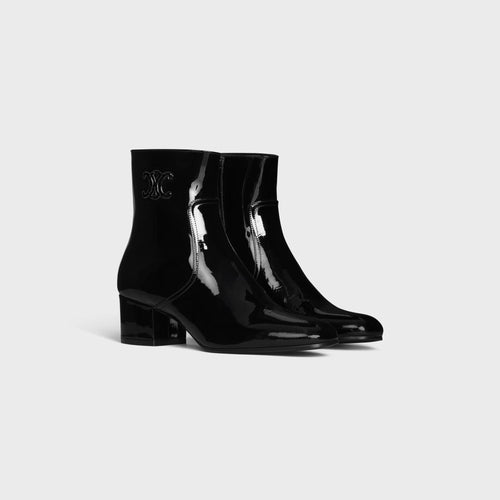 CELINE Les Bottes Triomphe Zipped Boot in Calfskin  | 賽琳 Les Bottes Triomphe 小牛皮拉鍊長靴（黑色）