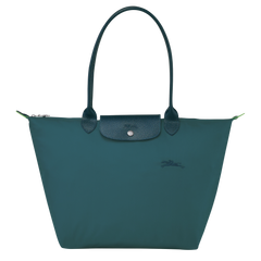 LONGCHAMP Le Pliage Green L Tote Bag | Longchamp long shoulder strap large size handbag (multi-color)