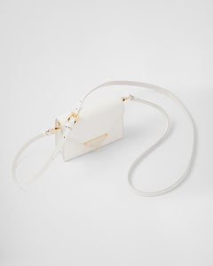 PRADA Card Holder with Shoulder Strap | 普拉達 銀包連肩帶 (White)