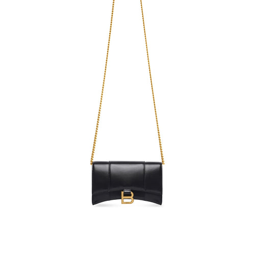 BALENCIAGA Hourglass Wallet on Chain Box | 巴黎世家 銀包連鏈帶 (黑色) - LondonKelly 英國名牌代購
