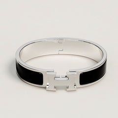 HERMES Clic H Bracelet | 愛馬仕 銀製手鐲 (Black)