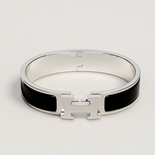 HERMES Clic H Bracelet | 愛馬仕 銀製手鐲 (Black)