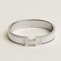 HERMES Clic H Bracelet | 愛馬仕 銀製手鐲 (White)