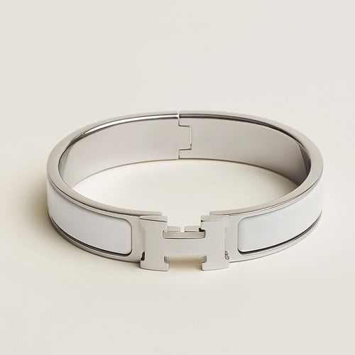 HERMES Clic H Bracelet | 愛馬仕 銀製手鐲 (White)