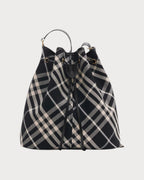 BURBERRY Medium Check Bucket Bag Black | 博柏利 水桶袋 (中碼/黑色) - LONDONKELLY 英國名牌代購