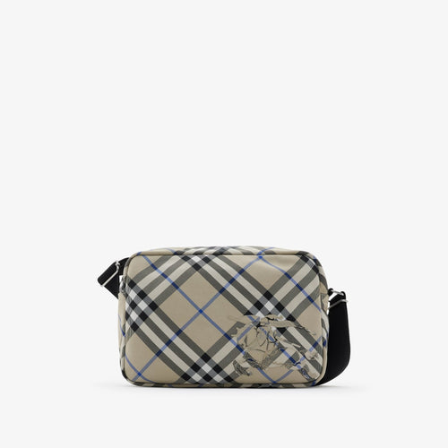 BURBERRY Men's Check Crossbody Bag | 博柏利 男仕手袋 (米色) - LondonKelly 英國名牌代購