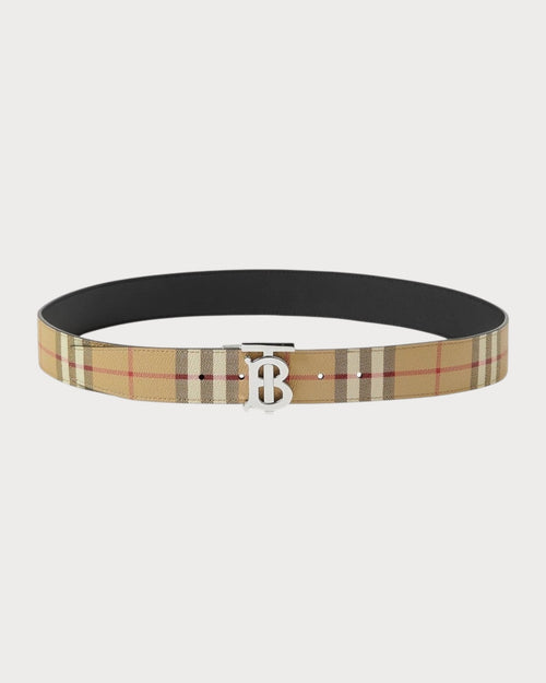 BURBERRY Men's Reversible TB Belt | 博柏利 男仕皮帶 (3.5CM/啡黑色) - LONDONKELLY 英國名牌代購