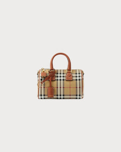 BURBERRY Mini Check Bowling Bag | 博柏利 迷你袋 (啡色) - LondonKelly 英國名牌代購
