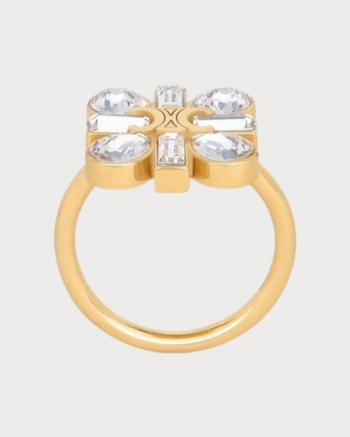 CELINE Daisy Ring Strass & Brass with Gold Finish(2 Colors) - LONDONKELLY 英國名牌代購