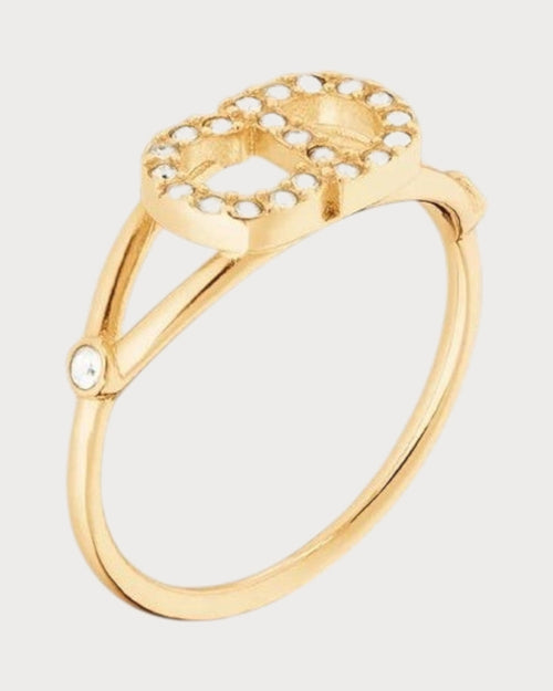 CHRISTIAN DIOR Clair D Lune Ring Gold - Finish Metal and White Crystals | 迪奧 戒指 (金色) - LONDONKELLY 英國名牌代購