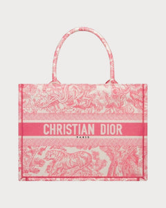 CHRISTIAN DIOR Dior Book Tote Toile de Jouy Mykonos Embroidery Oblique Embroidery Canvas(Medium/2 Colors) - LONDONKELLY 英國名牌代購