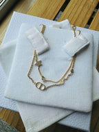 CHRISTIAN DIOR Petit CD Double Necklace | 迪奧 頸鏈 (金色) - LONDONKELLY 英國名牌代購