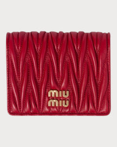 MIU MIU Matelasse Nappa Leather Wallet | 繆繆 銀包 (Red)