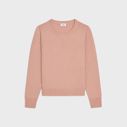CELINE Crew Neck Sweater in Heritage Cashmere Pink | 賽琳 傳統粉紅色山羊絨圓領毛衣