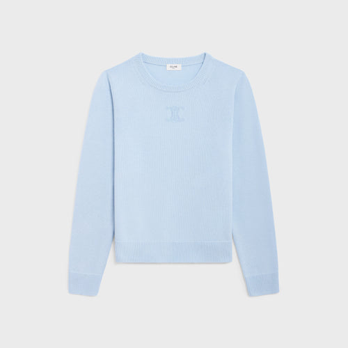 CELINE Neck Sweater in heritage Cashmere Baby Blue | 賽琳 傳承羊絨圓領毛衣（嬰兒藍）