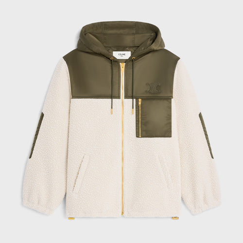 CELINE Fleece Jacket in Fur-Effect Cashmere | 賽琳 毛絨感羊絨外套（米灰色/卡其色）