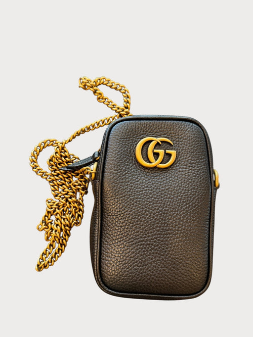 GUCCI Cellarius Phone Pouch Bag Leather(Noir) - LONDONKELLY 英國名牌代購