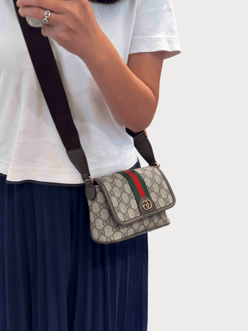 GUCCI GG Web Messenger Bag(Mini/Beige) - LONDONKELLY 英國名牌代購
