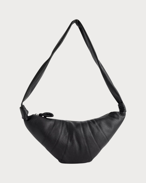 LEMAIRE Men's Croissant Medium Leather Cross - Body Bag | 男仕牛角包手袋 (黑色) - LONDONKELLY 英國名牌代購