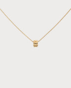 LONDONKELLY CHANEL Coco Crush necklace in 18K beige gold with quilted motif. Delicate chain.