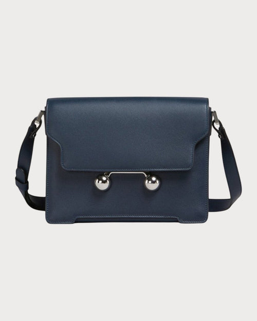 MARNI Deep Blue Leather Trunkaroo Medium Shoulder Bag | 瑪尼 手袋 (深藍色) - LondonKelly 英國名牌代購