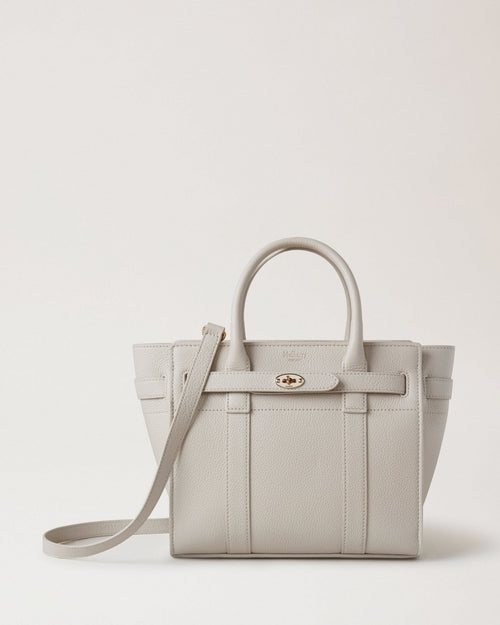 MULBERRY Mini Zipped Bayswater | 瑪百莉 迷你拉鍊貝斯沃特包（粉白色） - LondonKelly 英國名牌代購