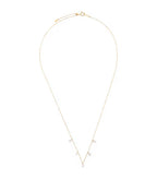 PERSEE Yellow Gold and Diamond 5 - Stone Danae Necklace | 黃金鑽石五顆石頸鍊 (金色) - LondonKelly 英國名牌代購