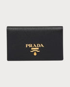 PRADA 1MC122 Saffiano Leather Snap Card Holder | 普拉達 銀包 (黑色) - LONDONKELLY 英國名牌代購