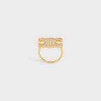CELINE Triomphe Rhinestone Ring | 賽琳 凱旋門戒指 (金色)