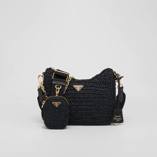 PRADA Re-Edition 2005 Raffia Bag | 普拉達 草編袋 (Black)